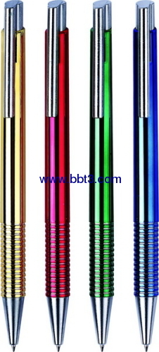 Promotion metal ballpoint pen with silver trims