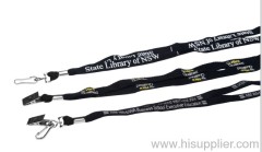 black bamboo bootlace style lanyard