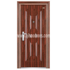 New Mahogany Decorative Storm Steel Single Doors