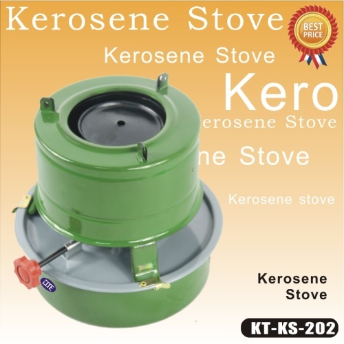 Army green round kerosene stove