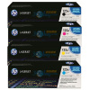 HP 125A Black Cyan Yellow Magenta Original LaserJet Toner Cartridge (CB540A-CB543A)