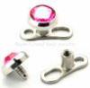 2mm, 4mm Guy Press Fit Gem Skin Divers Microdermal Anchor Jewelry With Austrian Stone