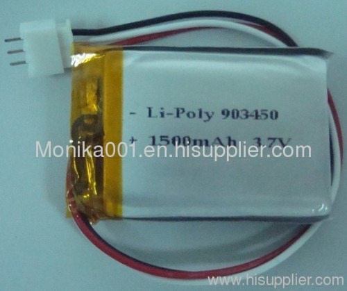 3.7V 1500mAh Lithium Polymer Rechargeable Battery Pack 903450