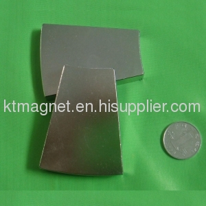 Permanent sector shape neodymium magnet manufacture