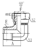 2TB9-SP 90° ELBOW BSPT MALE / BSP FEMALE 60° CONE TUBE HYDRAULIC ADAPTER FITTING PIPE