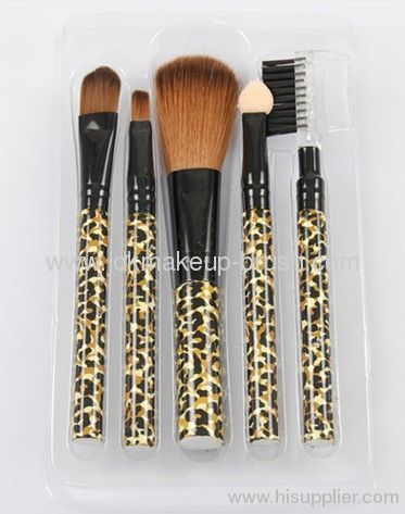 Profusion 5pc Make up Brush Set Leopard Design Distinguished Make-up Brush