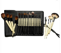 Pro 23 pcs High Quality Nylon Hair Makeup Cosmetic Brush Set with Black pouch