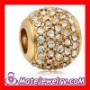 european Gold Plated Copper Pave Crystal Charm New Products For 2013 Wholesale