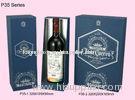 Blue Paper Wine Box, Recyclable Single / Double Wine Packaging Boxes