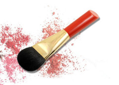 Large makeup blush brush with Good goat hair