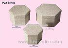 Hexagon Shape Paper Packaging Box, Linen Fabric WrappedCardboard Gift Boxes