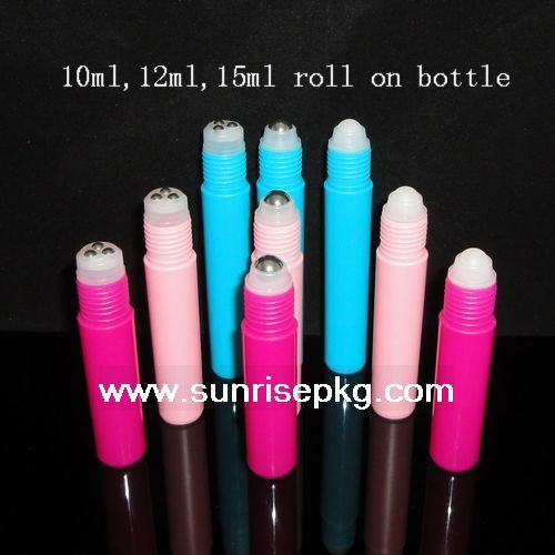 10ml,12ml,15ml, roller bottle with three balls for eye cream