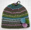 Acrylic multicolor jacquard knitted hat