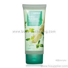 Cosmetic tube for foot cream