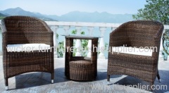 Patio wicker leisure chair in 3pcs