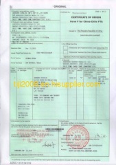 CERTIFICATE OF ORIGIN Form F for China-Chile FTA