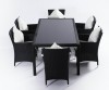 Rectangle wicker dining set with 6chairs