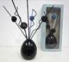 Aroma Fragrance Diffuser by Black Ceramic Vase with Curly Reeds in Paper Box TS-RD11