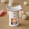 White Ceramic Fragrance Aromatherapy Oil Burners with Candle Gift Set OEM / ODM TS-CB061