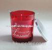 Red Home Decorative Glass Scented Candle Custom Glass Jar Candles with Lid TS-CC055