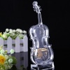 Acryl mini violin musical box; violins music boxes, Creative gift