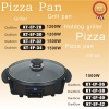 Dia 34 cm glass lid iron pizza pan
