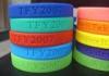 100% Silicone Colourful Debossed Personalized Custom Silicone Wristband / BraceletsFor Adult