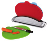 oval shape 3pcs index chopping board with water pan