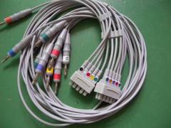 3+2 cores sensor cable-2+3 cores flat sensor cable-10 cores EKG Cable