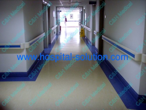 hospital corridor pvc handrails for pvc wall protection system 