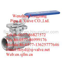 high mounting pad ball valve with ISO5211 (2pc)