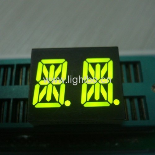 Dual-Digit 0.54" Common Anode super bright green alphanumeric led display