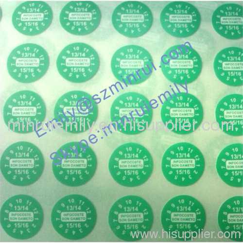 Cusotm Small Round Green Date Warranty Stickers with Your Company Name or Logo,Small Round Destructible Warranty Labels