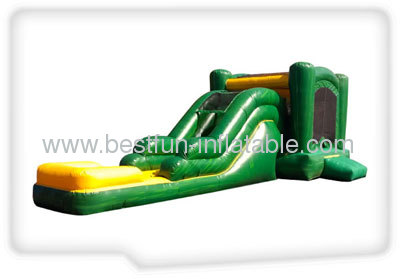 Green Inflatable Combo Moonwalk