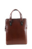 Red brown men's handbag
