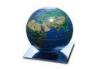 6 Inch Magic Rotating Globe With 6 Acrylic Mirror Base, Blue Permanent Turning Globe Display For G