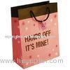 Pink Small Christmas Gift Packaging Paper Bags with Cotton / Ribbon / Twisted Handle