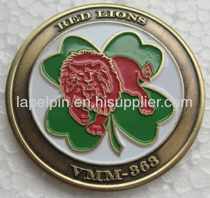 Customized Shape Design Badge Coin Medallion Keychain