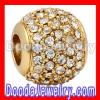 Gold european Pave Lights Charm Wholesale 791051