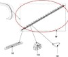 Handrail roller 17 links guide chain for Otis 506 NCE