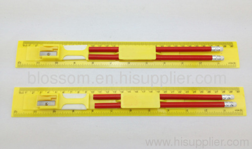 Stationery set,eraser pencil ruler sharpener stationery set,promotional gft