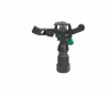 Plastic Water impulse sprinkler with Double Opposed nozzle