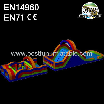 60 FT Inflatable Wacky Obstacle Course