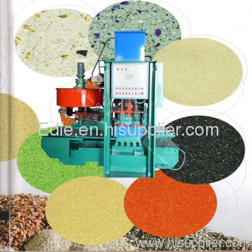 Colered roof tile and terrazzo tile machine