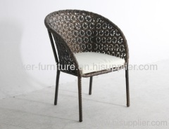 Patio rattan full hand weaving single chair