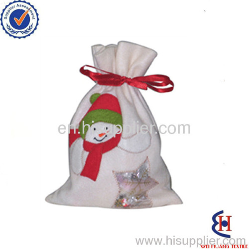 Snowman printed drawstring bag dust bags