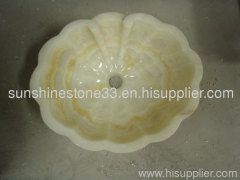 White Onyx Vessel Sink