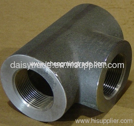 Forged carbon Steel Threaded/Socket weld Tee