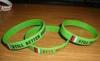 Green plastic Printed Silicone Wristbands, mosquito repellent bracelet and fly insect killer