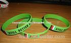 Green plastic Printed Silicone Wristbands, mosquito repellent bracelet and fly insect killer